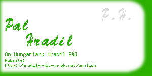 pal hradil business card